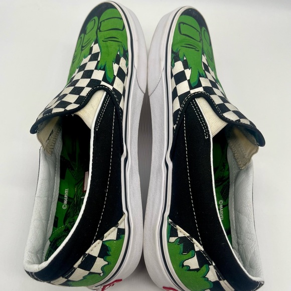 Marvel Incredible Hulk Checkerboard Slip-On Vans - Picture 4 of 6